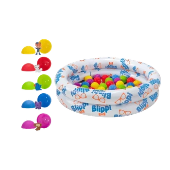 Надувной басейн Blippi Ball Pit Mystery Adventure с 35 шариками и 10 шариками с игрушками внутри