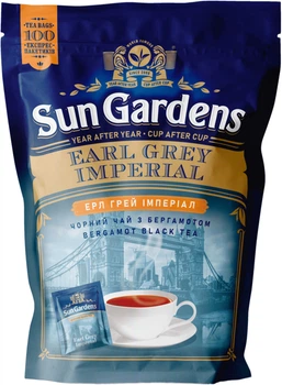Чай чорний Sun Gardens Imperial Earl Grey 100 пакетиків по 2 г (4820082705480)