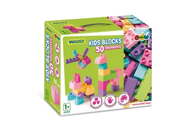 Конструктор KASHTANCHIK "Kids Blocks" 50 елементів рожевий