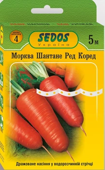 Семена на ленте Морковь Шантане Ред Коред, 5 м, Sedos