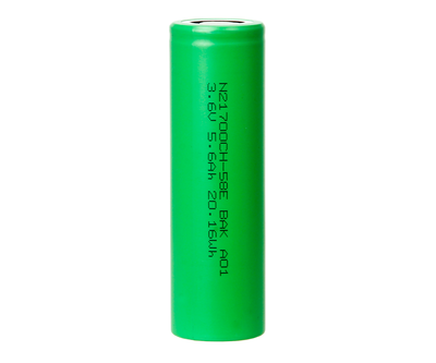 Аккумулятор 21700 Li-Ion BAK N21700CH-58E 5750mAh, 11.2A, 4.2/3.6/2.5V, Green
