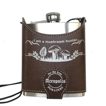Фляга Acropolis для напоїв чохлі "I am a mushroom hunter" 210мл FL-1zg,411292