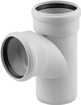Трійник для безшумного внутрішнього водовідведення Magnaplast Skolan 110x110 мм