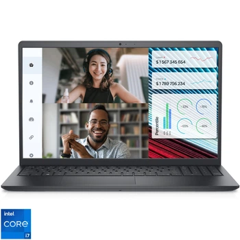 Ноутбук Dell Vostro 3520 Intel® Core™ i7- 1255U до 4, 7 ГГц, 15, 6 дюйма, Full HD, 120 Гц, 8 ГБ DDR4, 512 ГБ SSD, Intel® UHD, Carbon Black