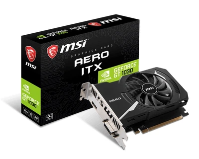 Відеокарта GF GT 1030 2GB DDR4 Aero ITX MSI OC (GeForce GT 1030 AERO ITX 2GD4 OC)