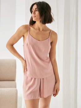 Піжама (майка + шорти) жіноча BARWA garments 0296/330 S Пудрова (2112963301884)