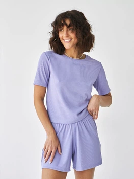 Пижама (футболка + шорты) женская BARWA garments 0315/313 S Сиреневая (2113153131229)
