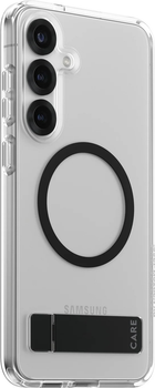 Etui plecki CARE by PanzerGlass Case Transparent w. Black Kickstand & Qi Compatible do Samsung Galaxy S25 Plus (CRRFBKQG37942)