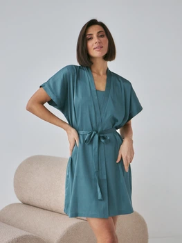 Халат женский BARWA garments 0242 S/L Морская волна (2110002429346)