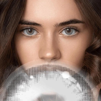 Серые контактные линзы Айс мун 2 шт. ELITE Lens