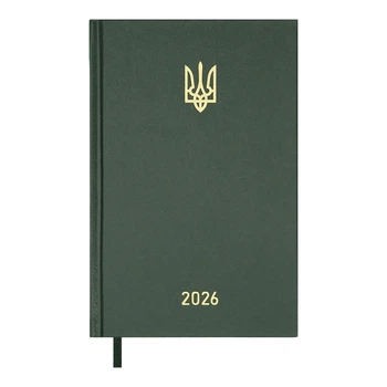 Щоденник датований Buromax Airy A5 з бумвінілу 320 сторінок зелений BM.21165-04