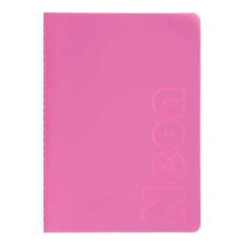 Записная книга Buromax Neon А5 в клетку 80 листов розовая (BM.24822180-10)