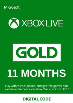 Xbox Live Gold - 11 місяців Xbox 360/One/Series Trial підписка для всіх регіонів і країн