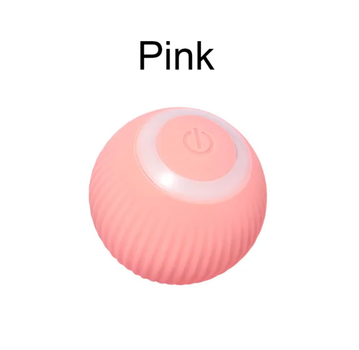 Смарт игрушка вращающийся мячик для котов и маленьких собак Smart Cat Ball Toys Pink. Игрушка для кошки
