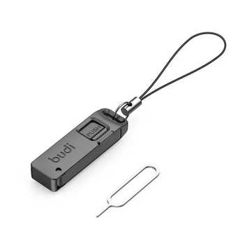 Кейс-брелок BUDI для хранения SIM-карт и microSD, с ключом-скрепкой для лотка SIM