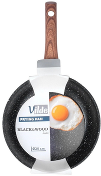 Patelnia Vilde Black & Wood granitowa 20 cm (5904316475376)