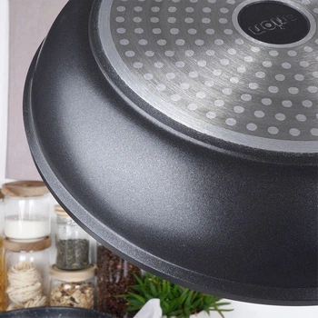 Patelnia Orion Grande granitowa z pokrywką 28 cm (8592381165444)