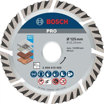 Алмазный круг Bosch PRO Multi Material 125х22.23х2 мм, 10 шт (2608615060)