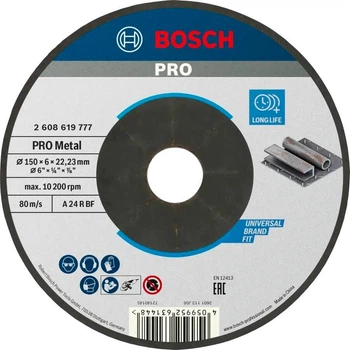 Круг обрезной Bosch PRO Metal 150x6.0x22.23 мм (2608619777)