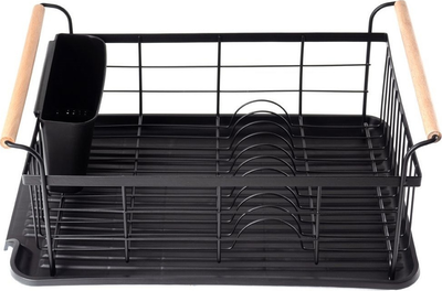 Сушарка для посуду Vilde Чорна 42.5 x 19 см (5907610287843)