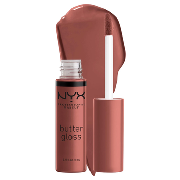 Блиск для губ з ефектом сяйва NYX Butter Gloss Praline BLG16 карамельно-нюдовий 8 мл