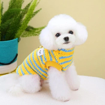 Флисовый свитер Derby Yellow Stripe M для собак, кошек, щенков