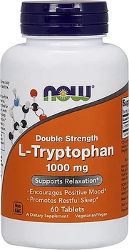 Триптофан Now Foods L-Tryptophan 1000 мг 60 таблеток (733739001696)