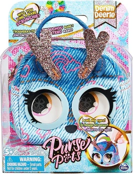Мини-сумочка-питомец Олененок с функцией закатывания глаз Purse Pets Micros Denim Deerie Stylish Small Purse (6062305)