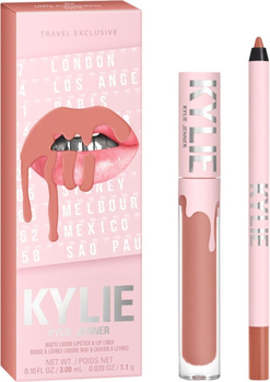 Набір для губ Kylie Cosmetics Matte Lip Kit рідка матова помада 3 мл + контур для губ 354 Until Further Notice (4064941095613)