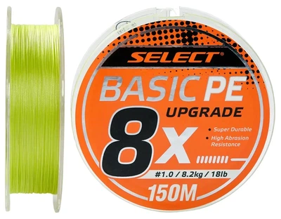 Шнур Select Basic PE 8X Light Green 150m #1.0/0.14mm 18lb/8.2kg