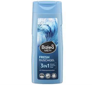 Чоловічий гель для душу Balea MEN 3in1 Fresh для чутливої шкіри 300 мл