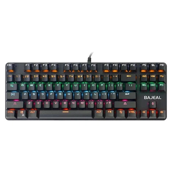 Механическая клавиатура 87 key черная с RGB-подсветкой Bajeal K100 80% Red switch игровая без цифрового блока