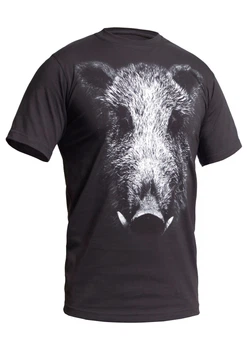 Футболка с рисунком Born to Hunt Forced to Work L Graphite