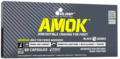 Предтренировочный комплекс Olimp Amok Power 60 капсул (5901330033049)