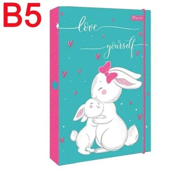 Папка для зошитів В5, картонна на резинці "Bunny", 491834 1 Вересня