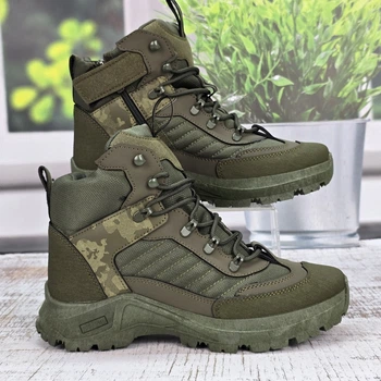 Черевики чоловічі зимові Dago Style хакі на хутрі 45р (29 см) 3638-2
