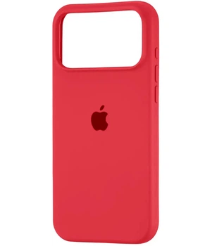 Чехол Fiji Silicone Case для Apple iPhone 17 Pro Max бампер накладка Soft Touch с микрофиброй Red