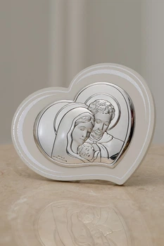 Срібна ікона Свята Родина (81296 3L) 12х14 см