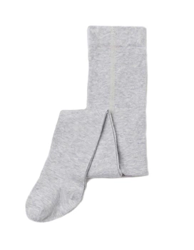Колготки хлопковые однотонные для девочки H&M 0493103005 062-68 см (2-6 мес.) Серый