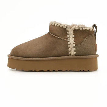 Жіночі уггі Сліппер Ультра Міні Платформа Світло Коричневі Хакі Ugg Eskimo Light Brown (36, коричневий)