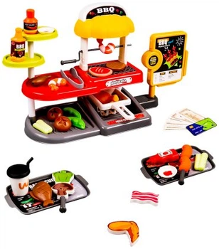 Игровой набор Гриль 56 элементов с продуктами звук, 668-145