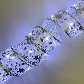 Светодиодная лента-гирлянда 10м 100LED на батарейках Холодная белая IP44 влагозащищенная для уличного и интерьерного декора праздничного освещения