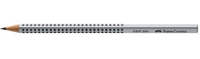 Олівець чорнографітний Faber-Castell Grip 2001 В тригранний, сірий