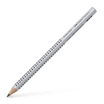 Олівець чорнографітний Faber-Castell Jumbo Grip B, тригранний, сірий