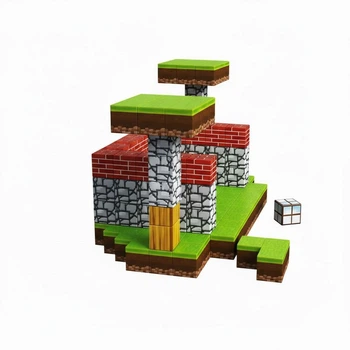 Магнітний конструктор RDF-951/1 Pixel Block Master Base на 51 елемент