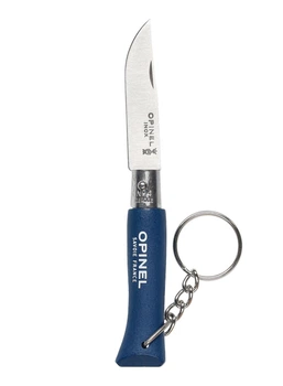 Нож-брелок складной 50 мм Opinel Inox №4 с двусторонней заточкой 58 HRC нержавеющая сталь Sandvik 12C27 синий