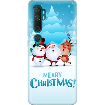 Силіконовий Чохол з Картинкою для Xiaomi Mi Note 10 Pro Принт (Новорічний, Весела Компанія) (038537-ysm1896)