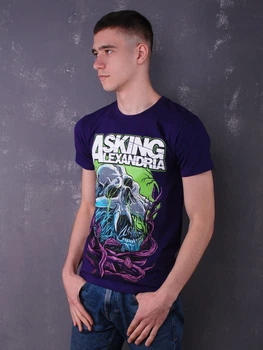 Футболка Asking Alexandria - Night Slime фіолетова S 1712180512