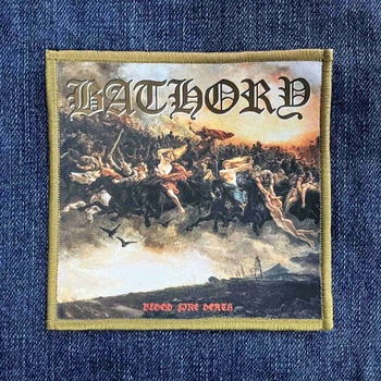 Нашивка Bathory - Blood Fire Death друкована бронзова кайма 00-00014113