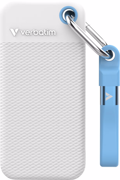 SSD диск Verbatim Pocket SSD 2ТВ USB 3.2 Gen 2 Type-C White (23942323211)